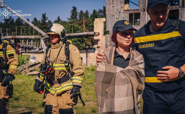 Обухівські рятувальники показали гарний результат на спільних тренуваннях оперативних служб ДСНС