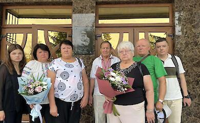 В Українському ліцеї відкрили меморіальну дошку на честь директора, котрий загинув під Бахмутом