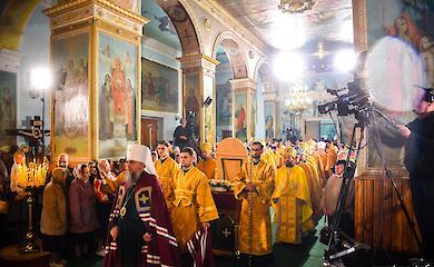 Митрополит Киевский и всея Украины Епифаний возглавил Божественную литургию в храме на Обуховщине