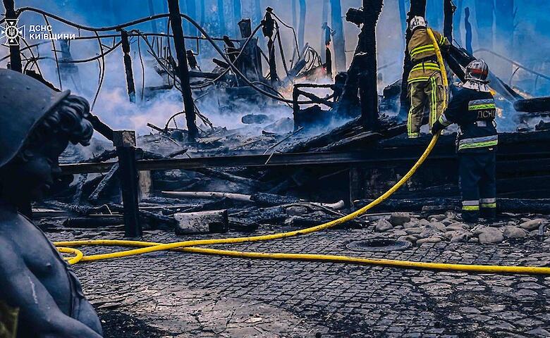 Вблизи Обухова сгорел элитный ресторан