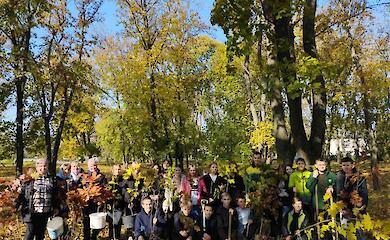 Экологическая толока: в громаде на Обуховщине сажали &laquo;Деревья победы&raquo;