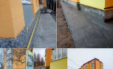 В Василькове продолжается восстановление многоэтажки, поврежденной во время боевых действий