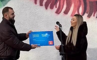В Миронівці відкрили новий мурал "Козак Мамай", на який витратили майже 100 тисяч гривень