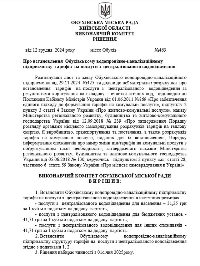 В Обухове подняли тарифы: как изменится платежка за воду
