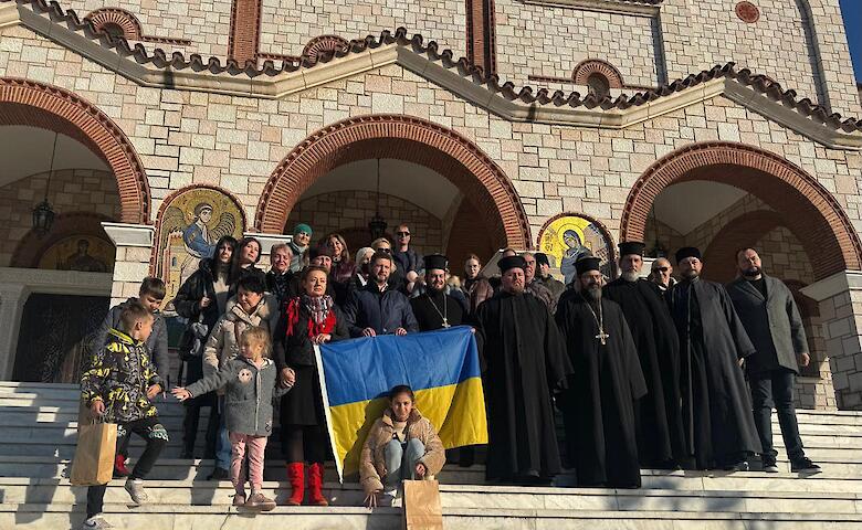 Обуховский священник провел литургию на украинском языке в храме в Греции