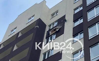 Російський "шахед" влетів у недобудову неподалік Обухова