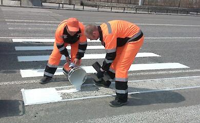 Более 800 тысяч гривен планирует потратить Обухов на обновление дорожной разметки