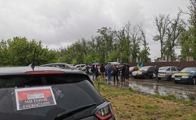 В Обухове состоялся автопробег в поддержку пленных и пропавших без вести военных