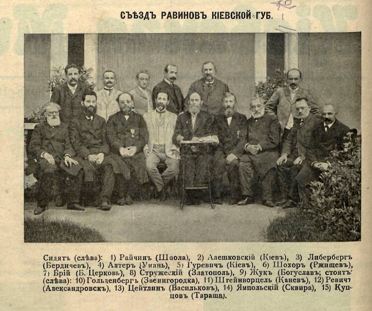 Как выглядели раввины Киевщины более века назад: отвечает уникальное фото съезда 1908 года