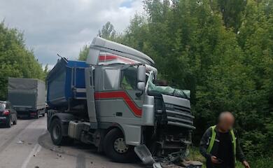 На Обухівщині сталася ДТП за участю двох вантажівок