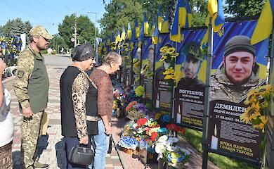 У Кагарлику встановили банери з портретами п&rsquo;яти загиблих Героїв