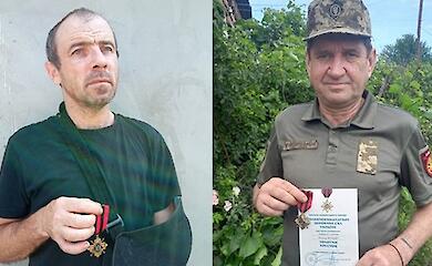 Двух защитников из Кагарлыкской громады наградили "Золотым Крестом"
