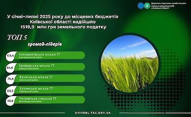 Козинська ТГ у ТОП-5 за надходженнями від земельного податку