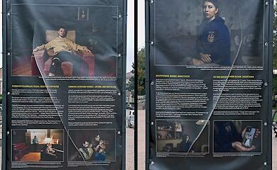 В Обухове неизвестные повредили выставку, посвященную военнопленным