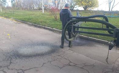 В Обуховской громаде внедряют современные технологии ремонта дорог