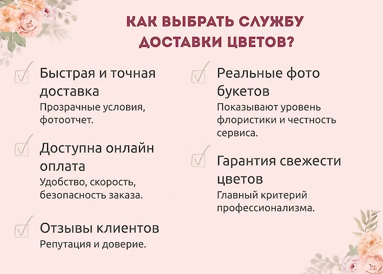 Доставка цветов в Обухове: как выбрать лучшую службу