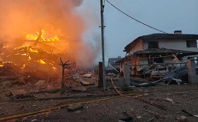 В Хотове ракета уничтожила частный дом: семья с детьми чудом не пострадала