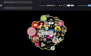 Украинский энтузиаст создал онлайн-карту YouTube из 10 тысяч каналов