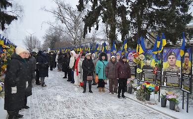 В Кагарлыке открыли мемориальные баннеры еще четырем павшим Защитникам Украины