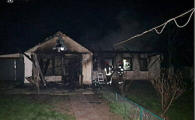 На Обуховщине во время пожара в доме погибла женщина