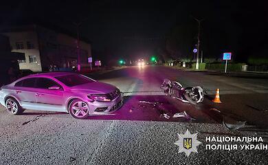 У Кагарлику 22-річний водій Volkswagen протаранив мотоцикліста