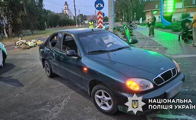 В Обухові через зіткнення легковика та мотоцикла травмувався 28-річний водій