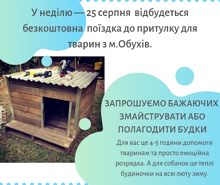 Відновлювальному центру для тварин на Обухівщині потрібні чоловічі руки і собачі будки (список)
