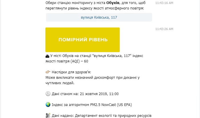 Стало відомо про рівень забруднення повітря в Обухові: могло бути і гірше