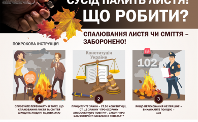 Весна і обухівські "газди": спалювання листя в 350 раз шкідливіше за куріння