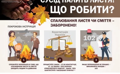 Весна і обухівські "газди": спалювання листя в 350 раз шкідливіше за куріння