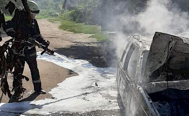 В Обухівському районі ліквідували загоряння автомобіля
