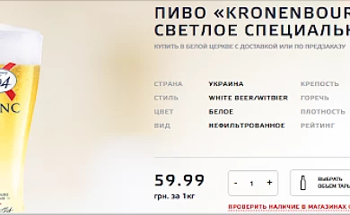Представленность пива в Белой Церкви