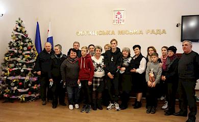 Сім'ї загиблих ветеранів привітали з Різдвом в Обухові