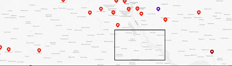 На карті цифрових хабів України Обухова немає