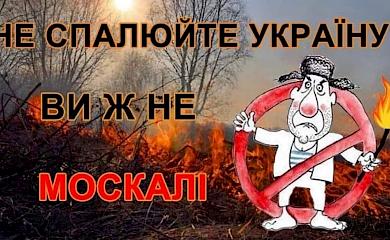 "Шановні громадяни! Паліть танки окупантів, а не весняну траву!"
