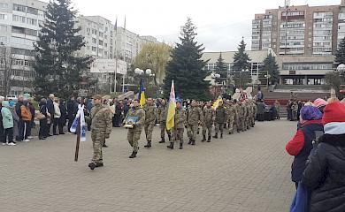 Обухів попрощався із загиблим бійцем: йому було всього 23