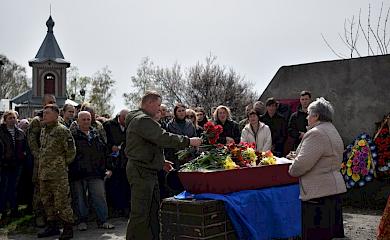 Трипілля: земляки провели в останню путь загиблого бійця