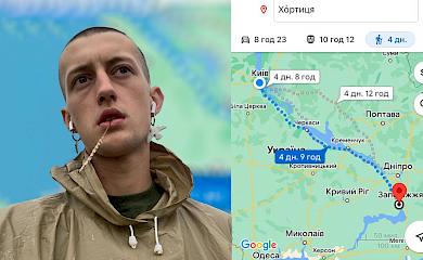 Волонтер, що йде з Києва до Запоріжжя, сфотографував Обухівщину