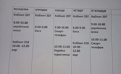 Університет третього віку відновив заняття в Обухові