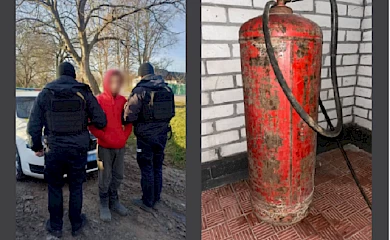 Обухівські поліцейські оперативно викрили крадія газового балону