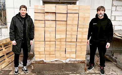 FC Olympic передав до Обухівської РВА продуктові набори