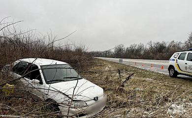 У Василькові водій не впорався з керуванням і злетів в кювет