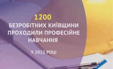 1200 безробітних Київщини пройшли професійне навчання у 2022 році