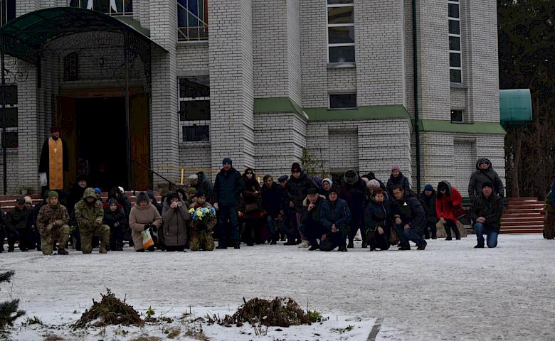 Українська громада попрощалась із полеглим захисником