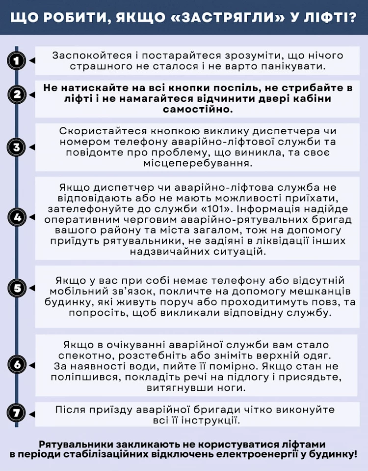 У багатоповерхівках Василькова знову дозволили роботу ліфтів