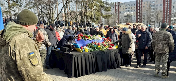 Обухів попрощався з 26-річним земляком - бійцем батальйону "Київська Русь"