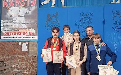 Юні каратисти з Українки взяли участь у Чемпіонаті Киева з карате FSKA