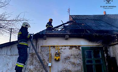На Білоцерківщині горів приватний будинок