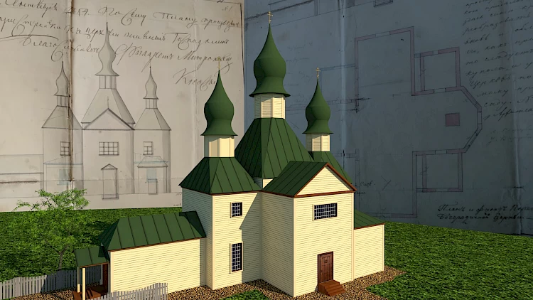 Ентузіаст зробив 3D-копію зниклої церкви на Обухівщині