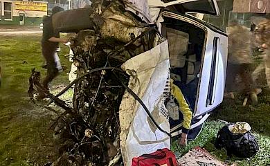 Пьяный водитель влетел в каменную стелу на Бучанщине